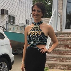 Beautifully beaded prom dress